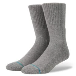 Stance Icon 3 Pack Socks - Grey Heather