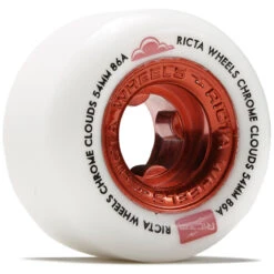 Ricta Chrome Clouds 86a Skateboard Wheels - Red - 54mm