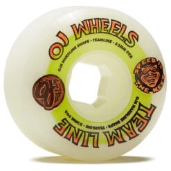OJ Team Line Original Nomads 99a Skateboard Wheels - White/Green/Orange - 53mm