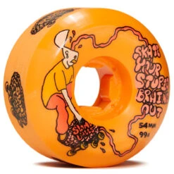 Slime Balls Stupid Brains Speed Balls 99a Skateboard Wheels - Orange - 54mm