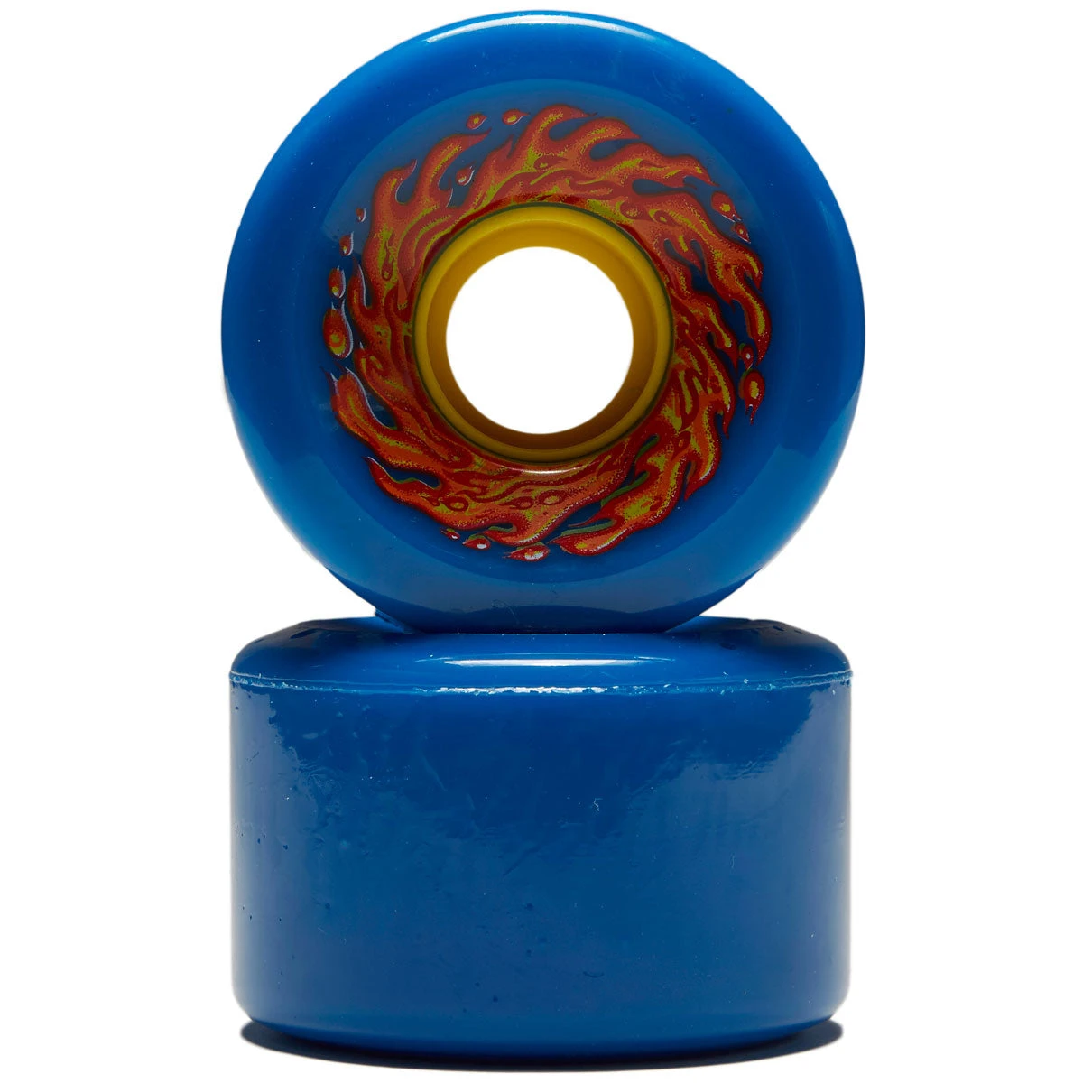 Slime Balls Flame OG Slime 78a Skateboard Wheels - Blue - 60mm - Image 2