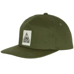 Creature Take Warning Snapback Hat - Olive
