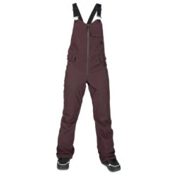 Volcom Womens Swift Bib Overall Snowboard Pants - Black Red