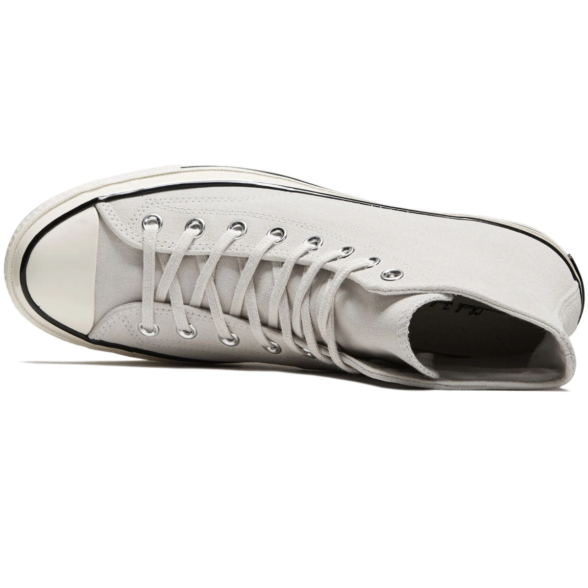 Converse Chuck 70 Suede Hi Shoes - Pale Putty/Egret/Black - Image 3