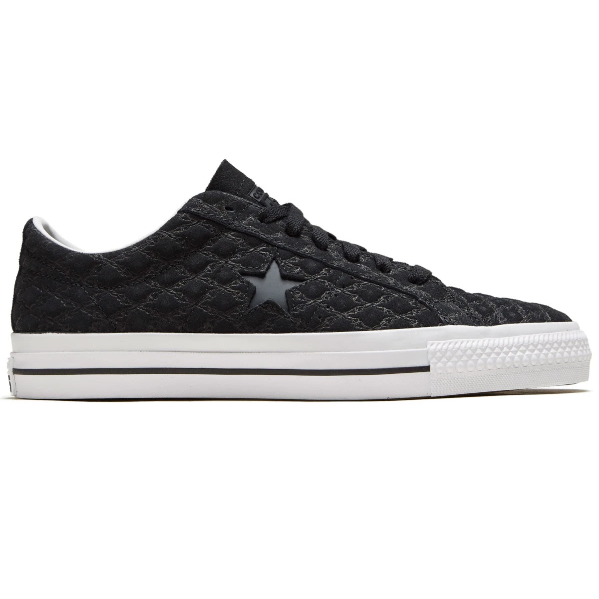 Converse One Star Pro Shoes - Black/Black/White