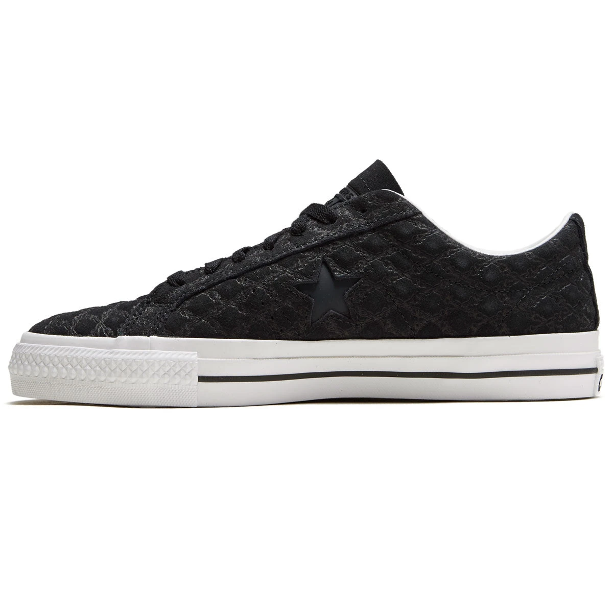 Converse One Star Pro Shoes - Black/Black/White - Image 2