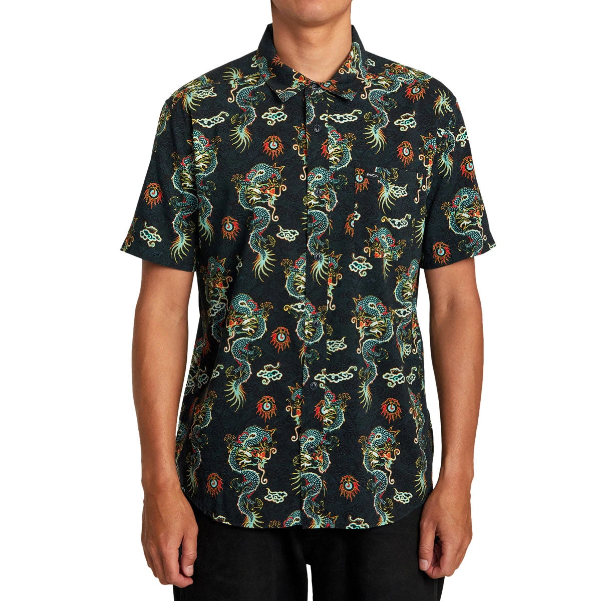 RVCA Neon Dragon Shirt - Black