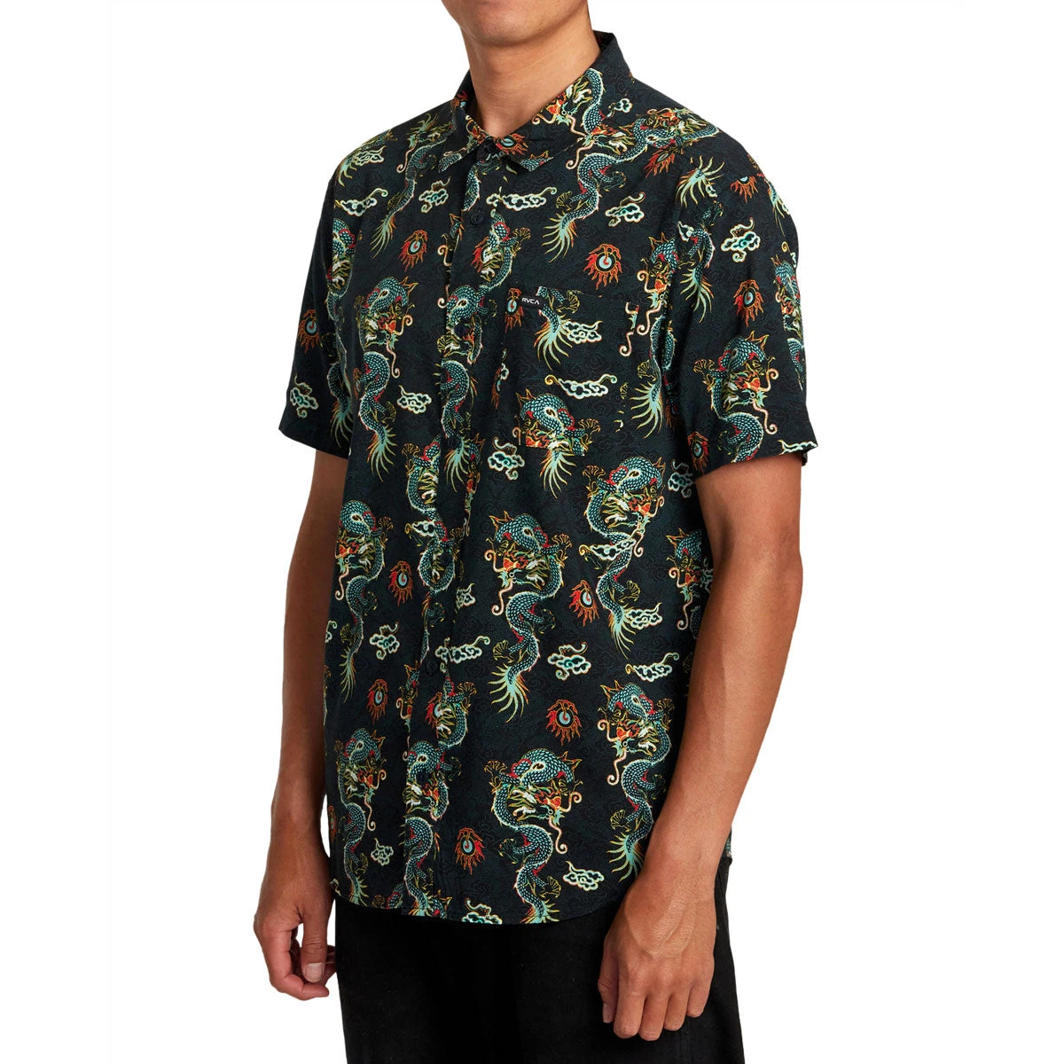 RVCA Neon Dragon Shirt - Black - Image 3