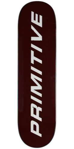 Primitive Euro Slant Skateboard Deck - Burgundy - 8.25"