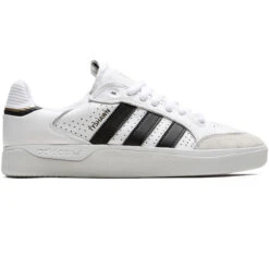 Adidas Tyshawn Low Shoes - White/Core Black/Gold Metallic