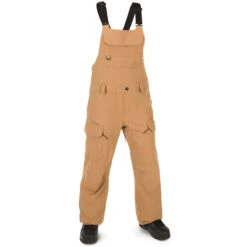 Volcom Womens Creston 3dstretch Bib Overall Snowboard Pants - Caramel