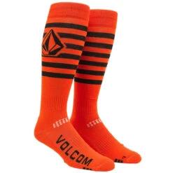 Volcom Kootney Snowboard Socks - Orange Shock - LG/XL