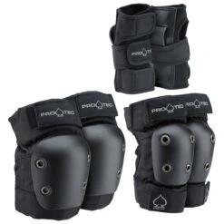 Pro Tec Street Gear Jr 3 Pack Pads - Black