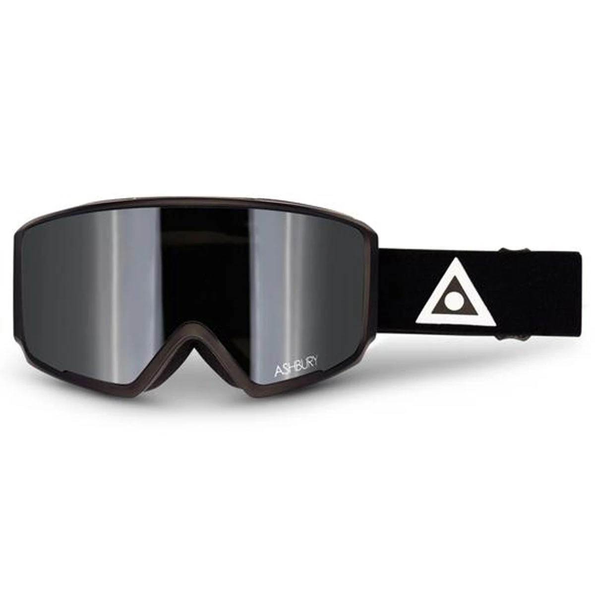 Ashbury Arrow Black Triangle Snowboard Goggles - Silver Mirror/Yellow Spare