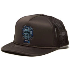 Dogtown Blue Cross Patch Mesh Hat - Charcoal Grey