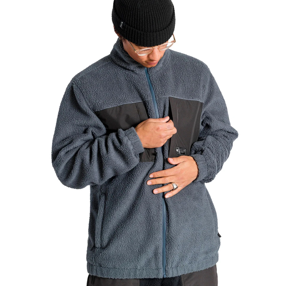 L1 Onyx Fleece 2023 Snowboard Jacket - Slate/Phantom - Image 2