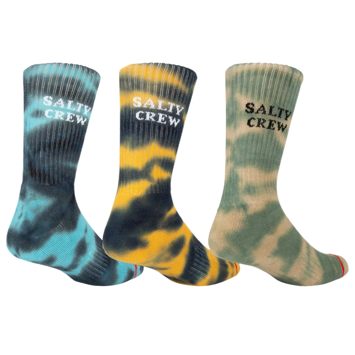 Salty Crew Fishsticks Tie Dye 3 Pack Of Socks - Assorted - Image 2
