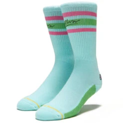 Merge4 ALVA Socks - Teal Stripe