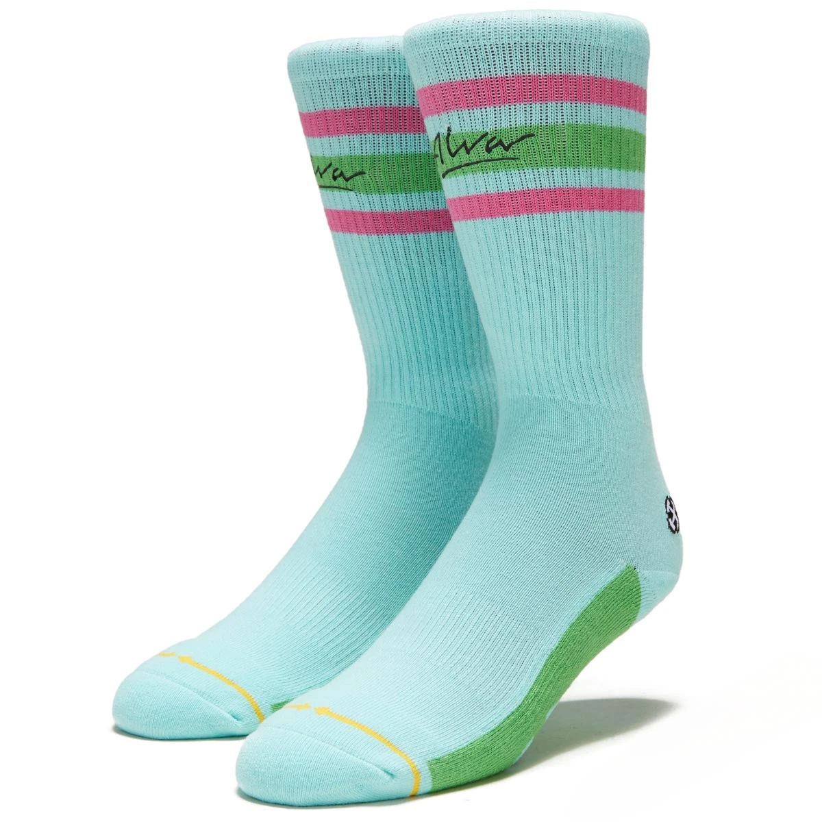 Merge4 ALVA Socks - Teal Stripe