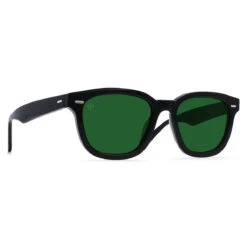 Raen Myles Sunglasses - Crystal Black/Green Polarized