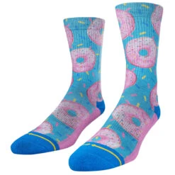 Merge4 Donut Pastry Crew Socks - Hanna Minck/Pink/Blue