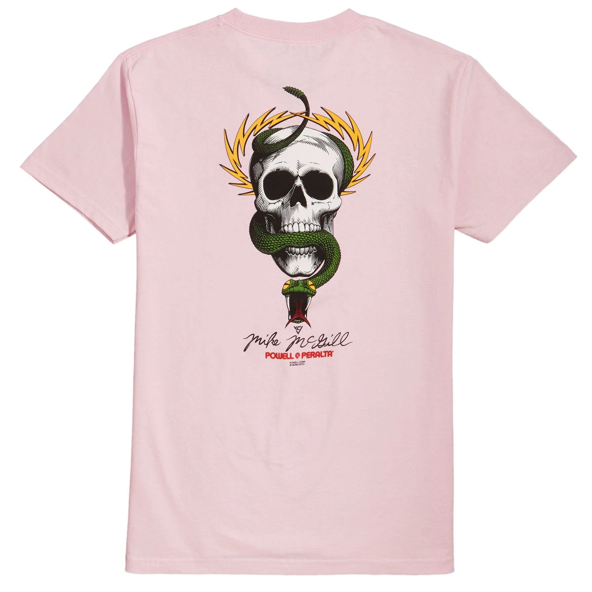 Powell Peralta Powell-Peralta McGill Skull And Snake T-Shirt - Light Pink - Image 2