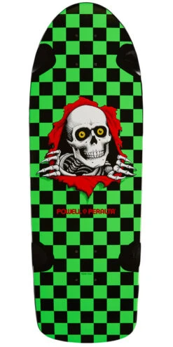 Powell Peralta Powell-Peralta O.G. Ripper Checker '13' Skateboard Deck - Green/Black - 10.00"