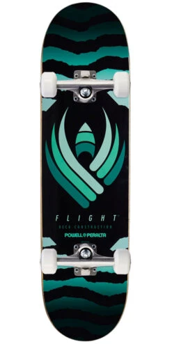 Powell Peralta Powell-Peralta Flight Safari Shape 248 Skateboard Complete - Teal - 8.25"