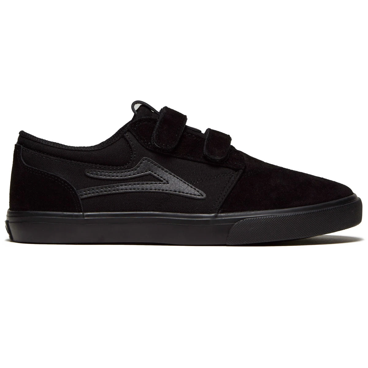 Lakai Youth Griffin Shoes - Black/Black Suede