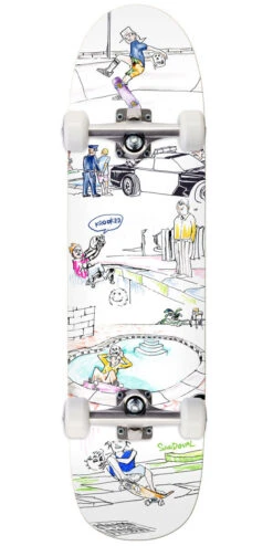 Krooked Sandoval Skullride Skateboard Complete - White - 8.25"