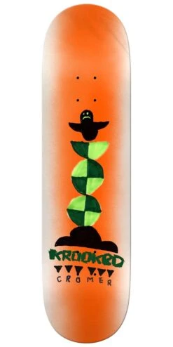 Krooked Cromer Air Skateboard Deck - Orange - 8.38"