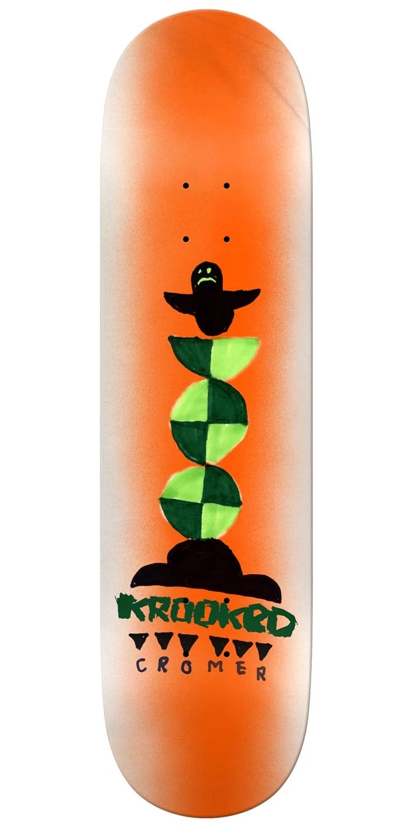 Krooked Cromer Air Skateboard Deck - Orange - 8.38"