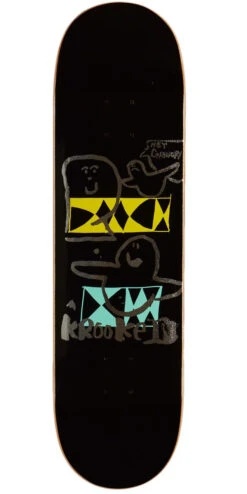 Krooked Cernicky Hey! Skateboard Deck - Black - 8.50"