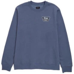 Brixton Linwood Crew Sweatshirt - Flint Blue/Washed Navy