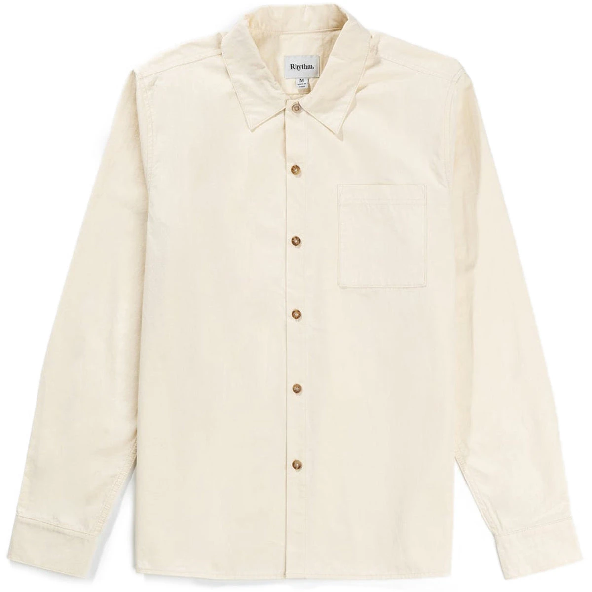 Rhythm Essential Long Sleeve Shirt - Natural - Image 3