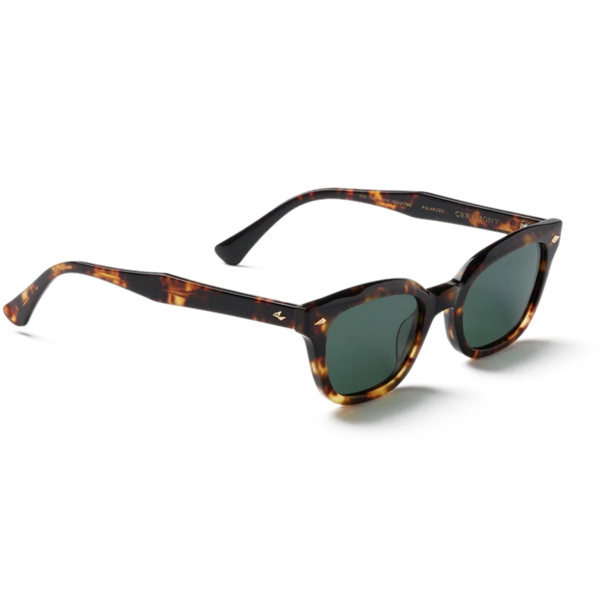 Epokhe Ceremony Sunglasses - Tortoise Polished/Green Polarised
