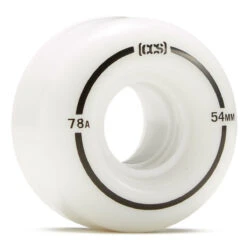 CCS Cruiser Skateboard Wheels - 54mm 78a - White