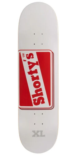 Shorty's OG Logo Skateboard Deck - White/Red - 8.50"