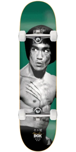 DGK X Bruce Lee Golden Dragon Lenticular Skateboard Complete - Emerald - 8.00"