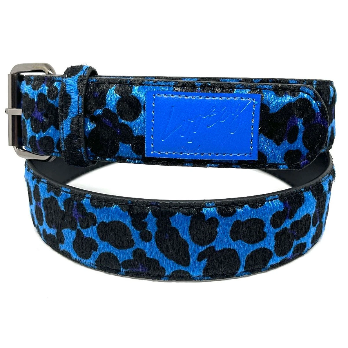 Loosey Cheetah Print Belt - Blue