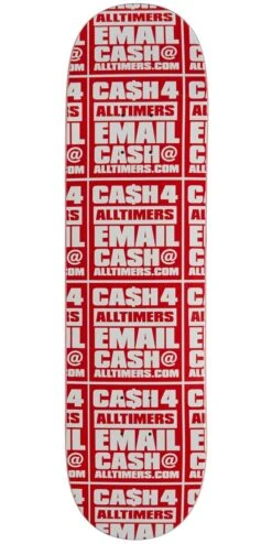 Alltimers Atlantic Ave Skateboard Deck - Red - 8.25"