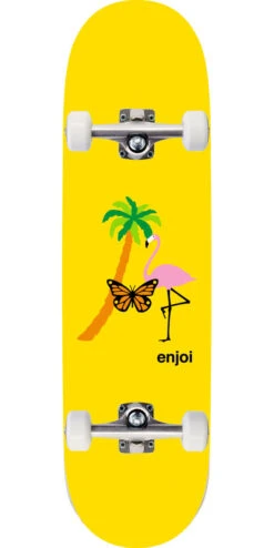 Enjoi Fun Collection Customs X Yellow Skateboard Complete
